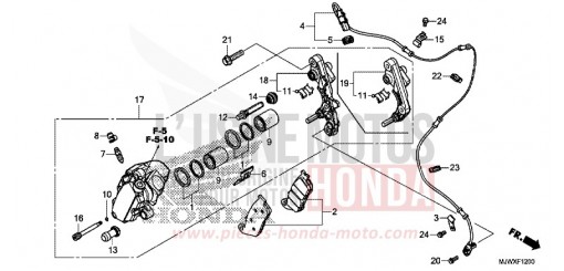 ETRIER DE FREIN AVANT CB500XAJ de 2018